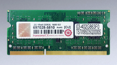 DS716+標準の2GB DDR3L-1600 SO-DIMM